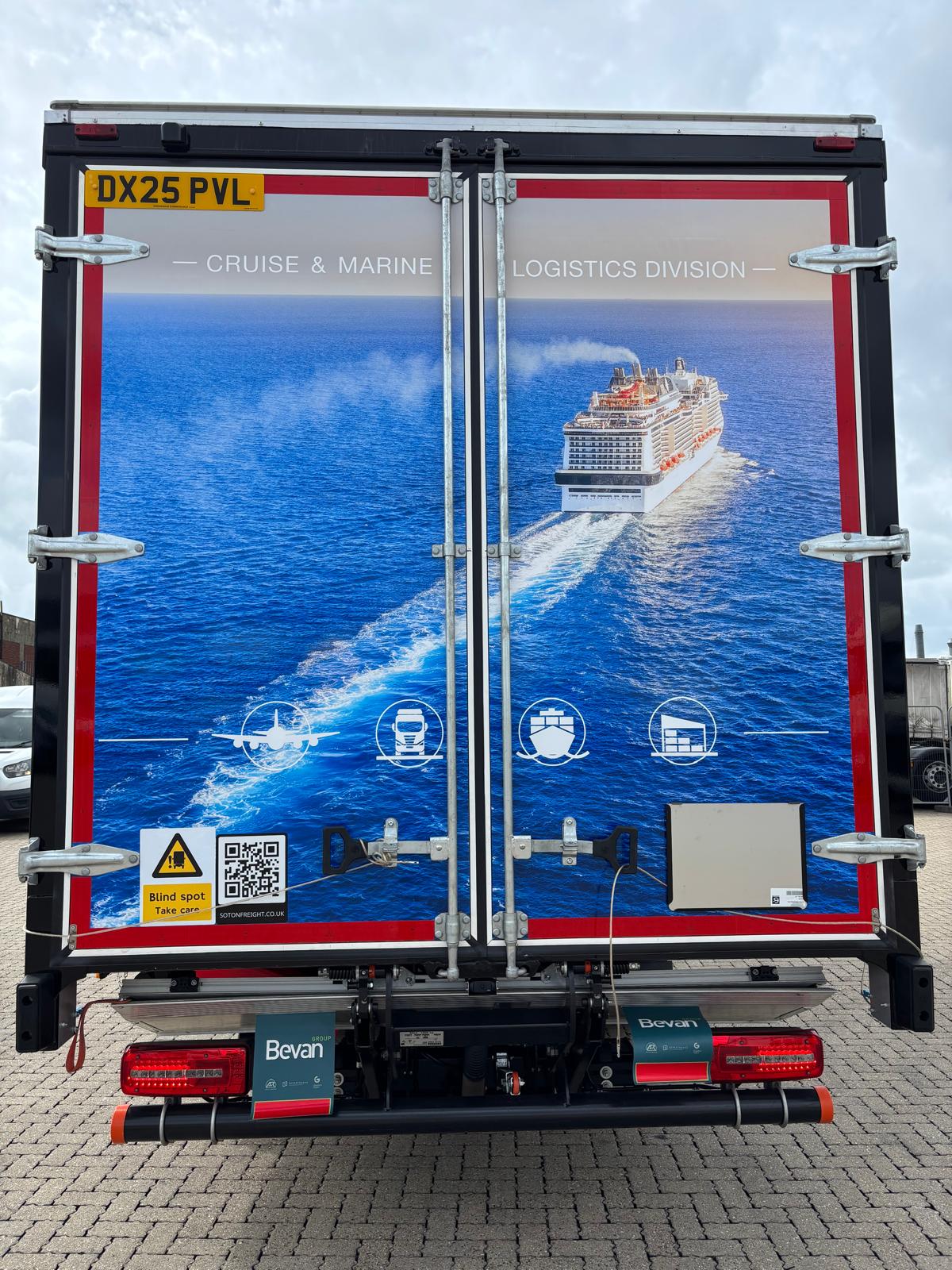 Back of 12 tonne curtainsider - Southampton Freight